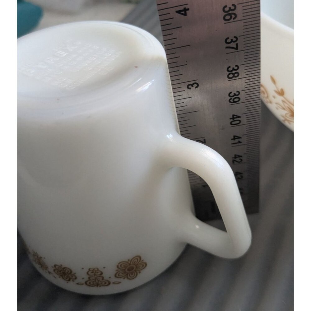 Pyrex Butterfly Gold Cinderella glass Bowl 441 1-1/5 PT coffee Mug D handle - Picture 16 of 16